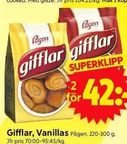 ICA Supermarket Gifflar, Vanillas Pågen. erbjuda