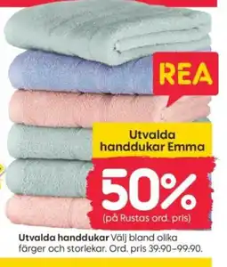 Rusta Utvalda handdukar Emma erbjuda