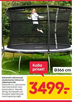 Rusta Adrenalin Advanced studsmatta inklusive säkerhetsnät erbjuda