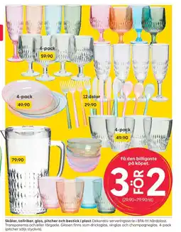 Rusta Skålar, tallrikar, glas, pitcher och bestick i plast erbjuda
