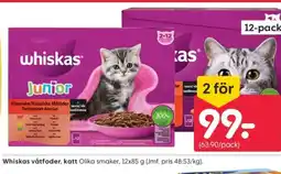 Rusta Whiskas våtfoder, katt erbjuda