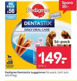 Rusta PEDIGREE Dentastix tuggpinnar erbjuda