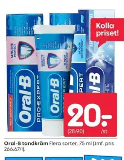 Rusta Oral-B tandkräm erbjuda