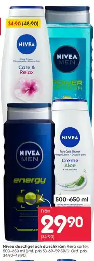 Rusta NIVEA duschgel och duschkräm erbjuda
