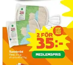 Stora Coop Tunnbröd erbjuda
