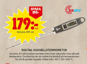 ICA Maxi Sunartis Digital Hushållstermometer erbjuda