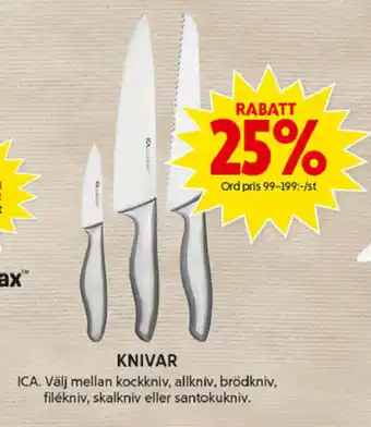 ICA Maxi Rabatt 25% ICA Knivar erbjuda