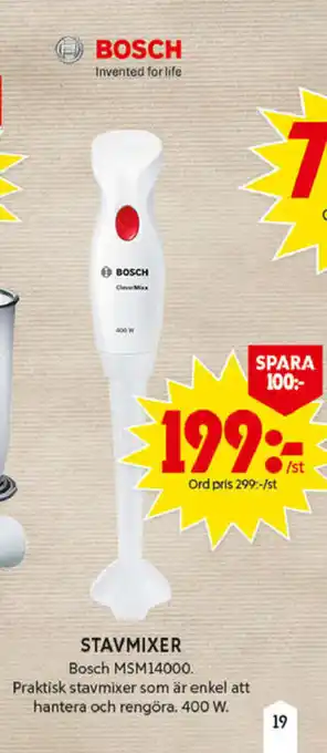 ICA Maxi Bosch MSM14000 Stavmixer erbjuda
