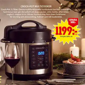 Crock-Pot Multicooker 5,7 liter