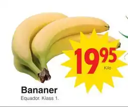 Matöppet Bananer erbjuda