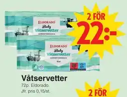 Matöppet Våtservetter erbjuda