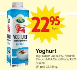 Matöppet Yoghurt erbjuda