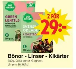 Matöppet Bönor - Linser - Kikärter erbjuda
