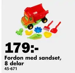 Biltema Fordon med sandset, 8 delar erbjuda