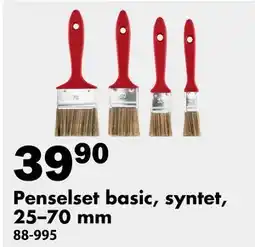 Biltema Penselset basic, syntet, 25–70 mm erbjuda