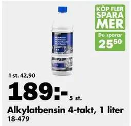 Biltema Alkylatbensin 4-takt, 1 liter erbjuda