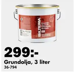 Biltema Grundolja, 3 liter erbjuda