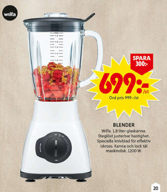 Wilfa Blender 1,8 liter