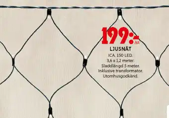 ICA Maxi ICA Ljusnät 150 LED 3,6x1,2 meter erbjuda