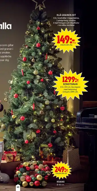 ICA Maxi ICA Konstgran 210 cm erbjuda