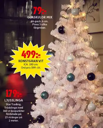 ICA Maxi ICA Konstgran Vit 180 cm erbjuda