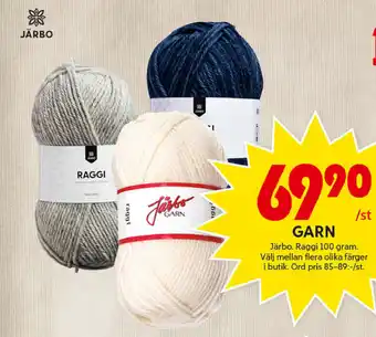 ICA Maxi Järbo Garn Raggi 100 gram erbjuda