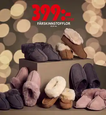 ICA Maxi Fårskinnstofflor Stl 30-46 erbjuda