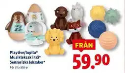 Lidl Playtive/lupilu Musikleksak i trä Sensoriska leksaker erbjuda