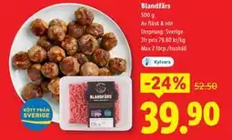 Lidl Blandfärs erbjuda