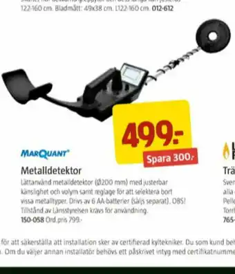 Jula Marquant Metalldetektor erbjuda