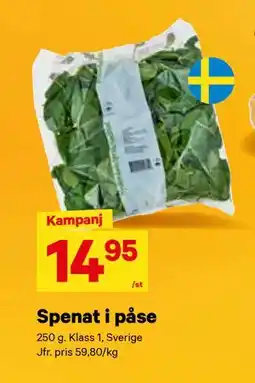 City Gross Spenat i påse erbjuda