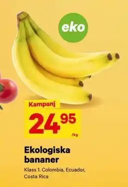 City Gross Ekologiska bananer erbjuda