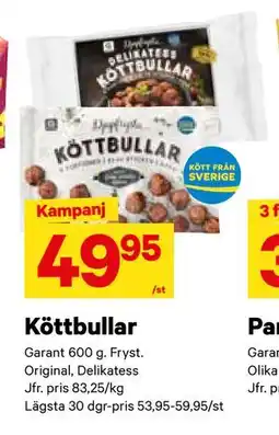 City Gross Köttbullar erbjuda