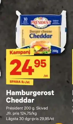City Gross Hamburgerost Cheddar erbjuda