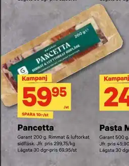 City Gross Pancetta erbjuda