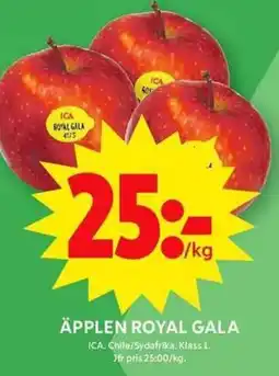 ICA Maxi ICA Äpplen royal gala erbjuda