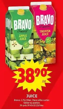 ICA Maxi BRAVO Juice erbjuda