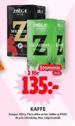 ICA Maxi ZOEGAS Kaffe erbjuda