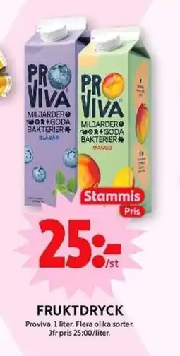 ICA Maxi PROVIVA Fruktdryck erbjuda