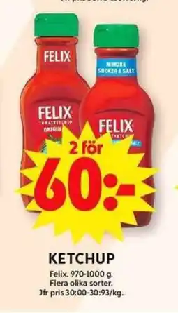 ICA Maxi FELIX Ketchup erbjuda