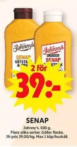 ICA Maxi JOHNNY'S Senap erbjuda