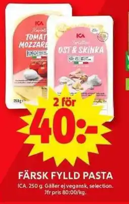 ICA Maxi ICA Färsk fylld pasta erbjuda