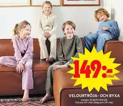 ICA Maxi Velourtröja- och byxa erbjuda