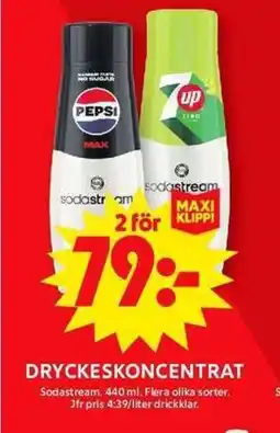 ICA Maxi SODASTREAM Dryckeskoncentrat erbjuda