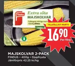 Willys FINDUS Majskolvar 2-pack erbjuda