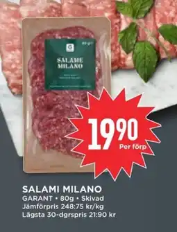 Willys GARANT Salami milano erbjuda