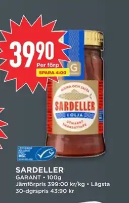 Willys GARANT Sardeller erbjuda