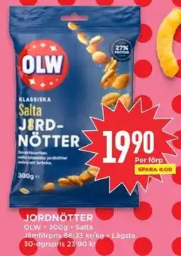 Willys OLW Jordnötter erbjuda
