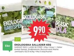 Willys GARANT Ekologiska sallader erbjuda