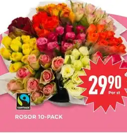 Willys Rosor 10-pack erbjuda
